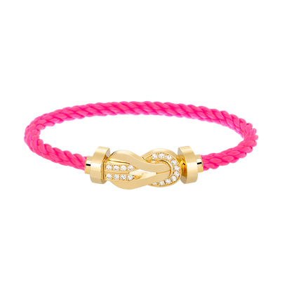 [Renovia Jewelry]CHANCE LARGE 8 FIGURE BUCKLE HALF DIAMOND BRACELET GOLD