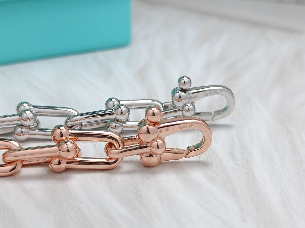 [Renovia Jewelry]HARDWEAR BRACELET PINK GOLD AND SILVER