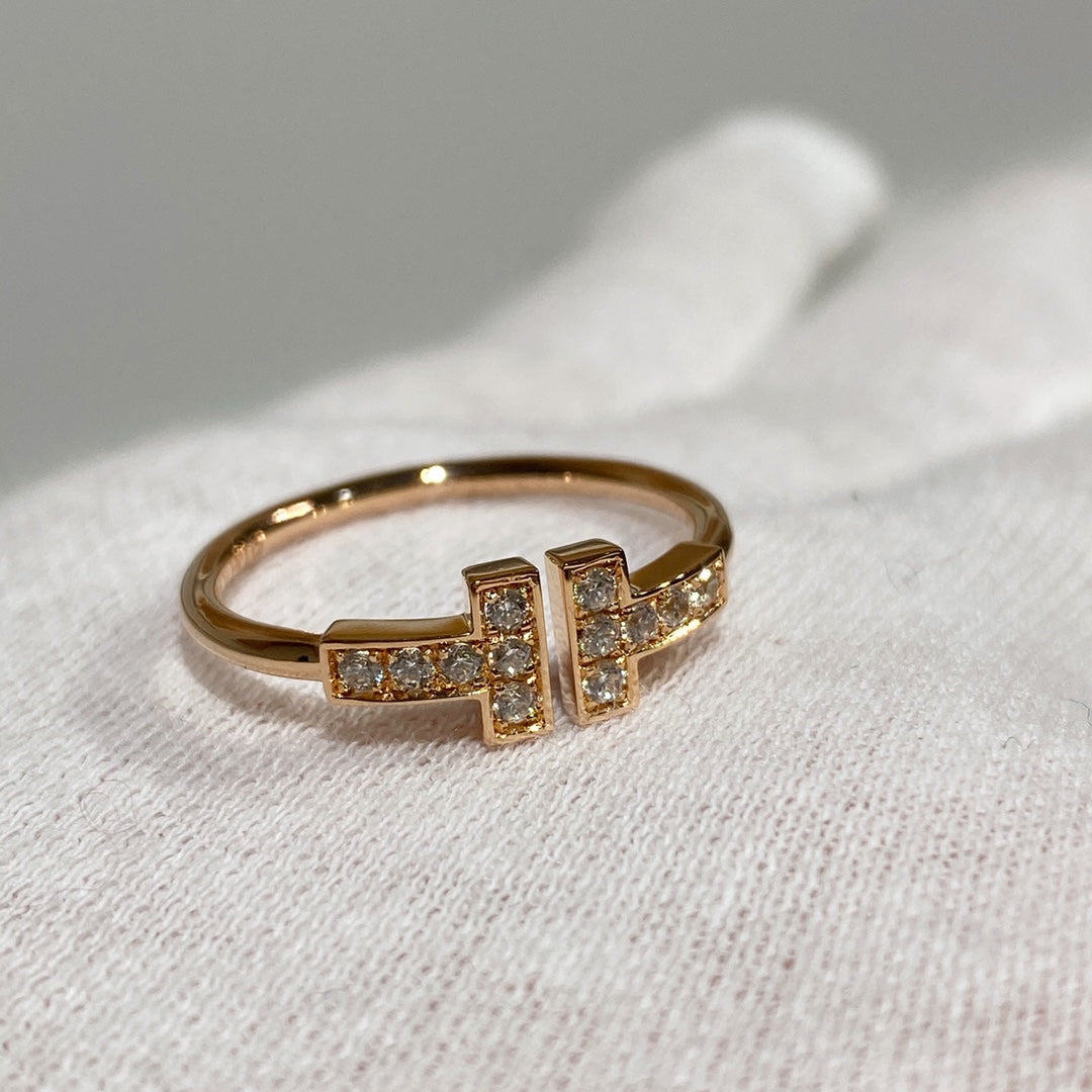 [Renovia Jewelry] WIRE RING DIAMOND PINK GOLD