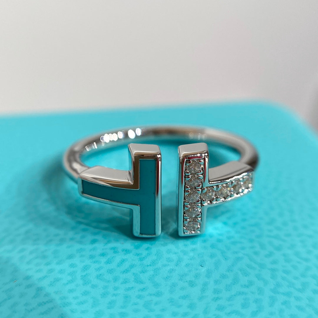 [Renovia Jewelry] WIRE TURQUOISE DIAMOND RING SILVER