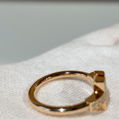 [Renovia Jewelry]T WIRE MOP DIAMOND RING PINK GOLD
