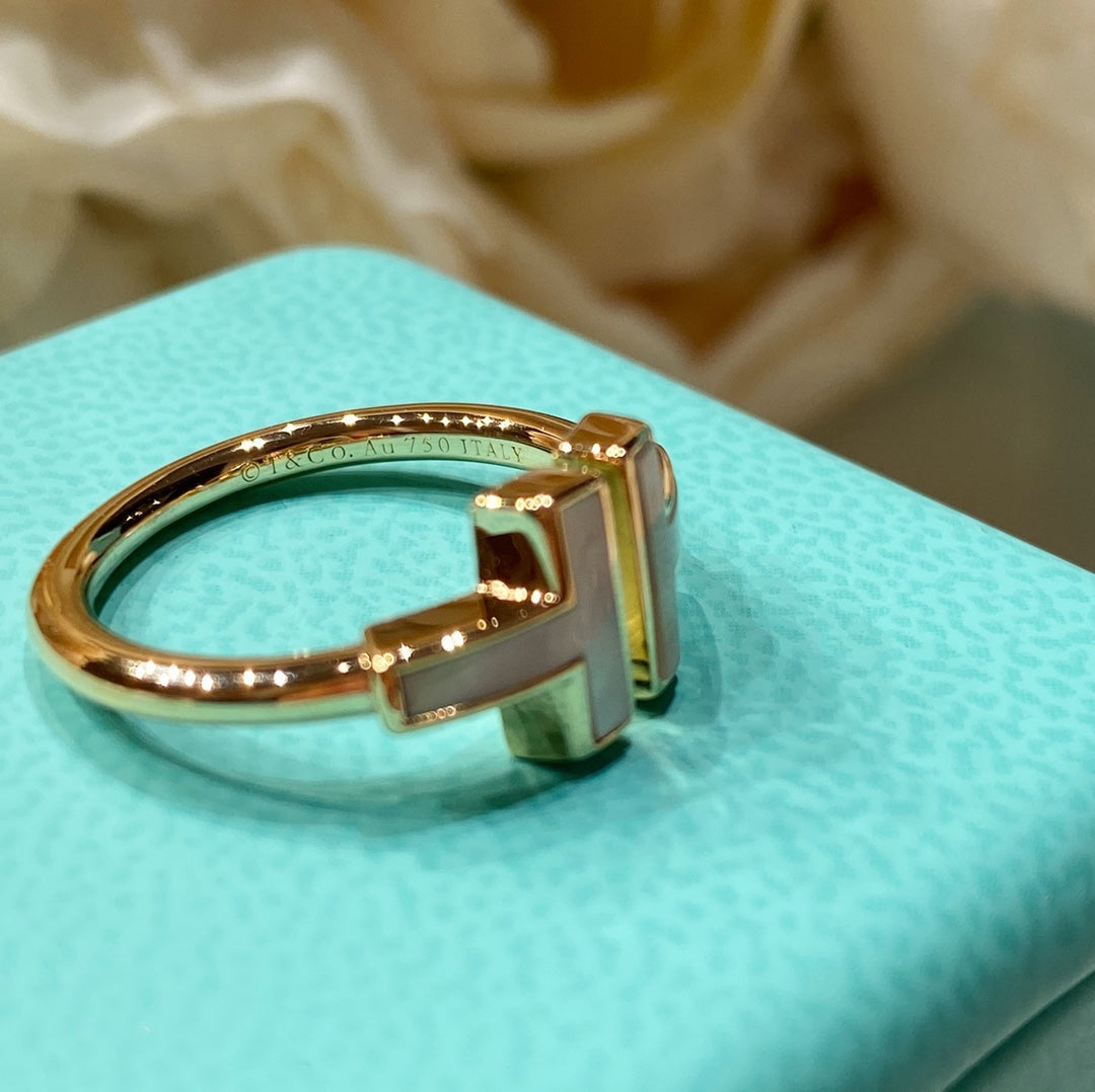 [Renovia Jewelry] WIRE MOP RING PINK GOLD