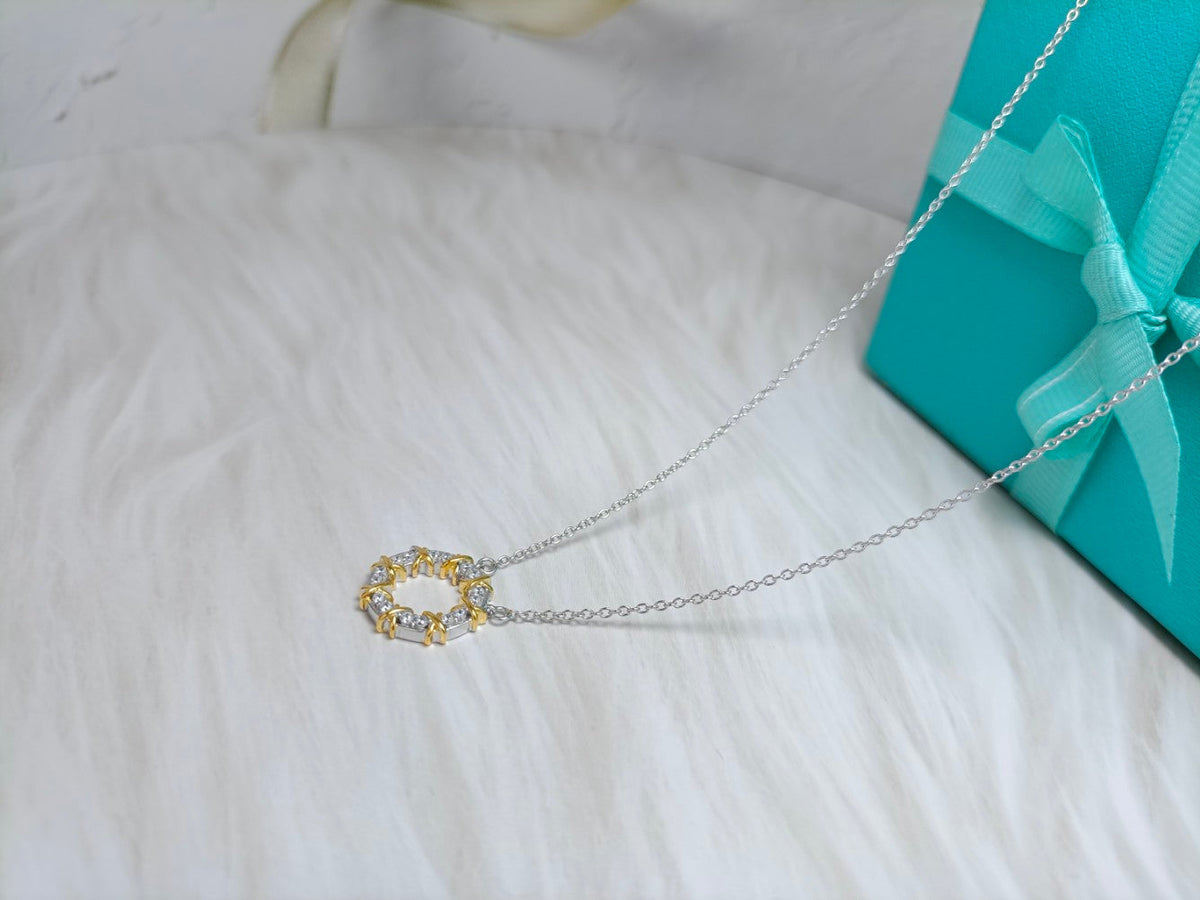 [Renovia Jewelry]SIXTEEN STONE NECKLACE GOLD