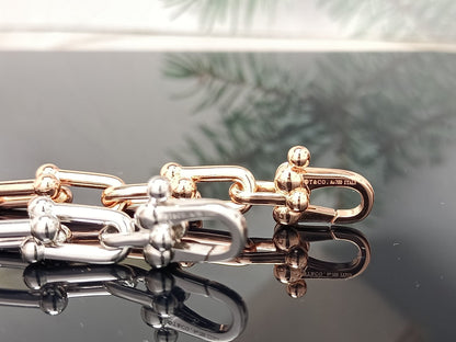 [Renovia Jewelry]HARDWEAR BRACELET PINK GOLD AND SILVER DIAMOND