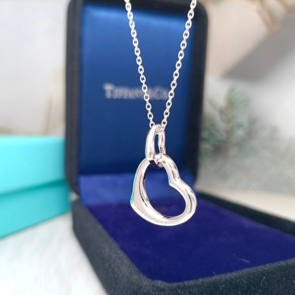 [Renovia Jewelry]DOUBLE HEART SILVER NECKLACE