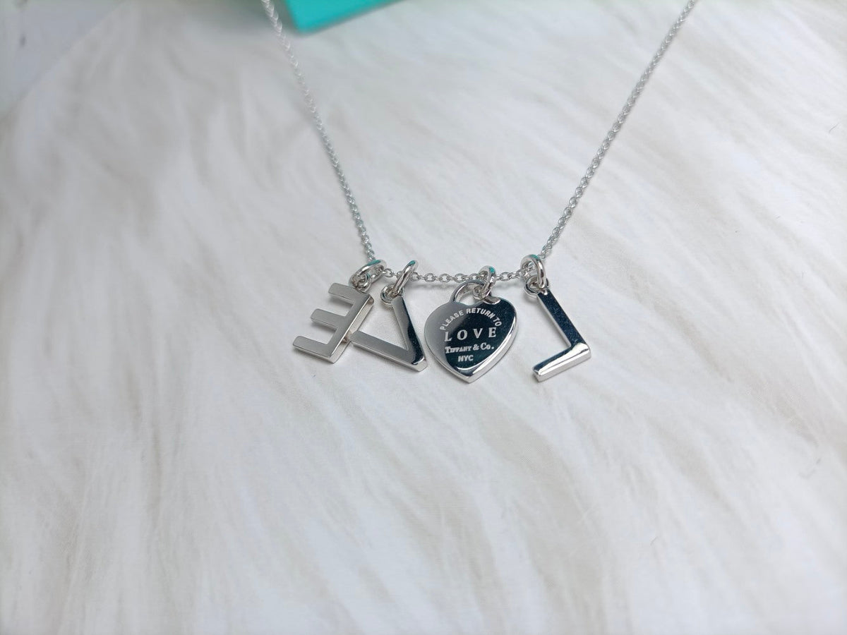 [Renovia Jewelry]LOVE TEXT PEDANT NECKLACE