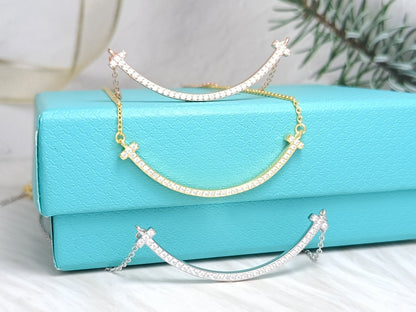 [Renovia Jewelry]BIG SMILE PEDANT DIAMOND NECKLACE