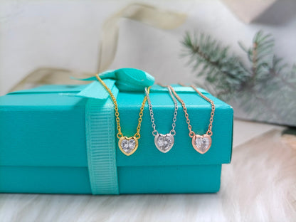 [Renovia Jewelry]HEART BIG DIAMOND NECKLACE