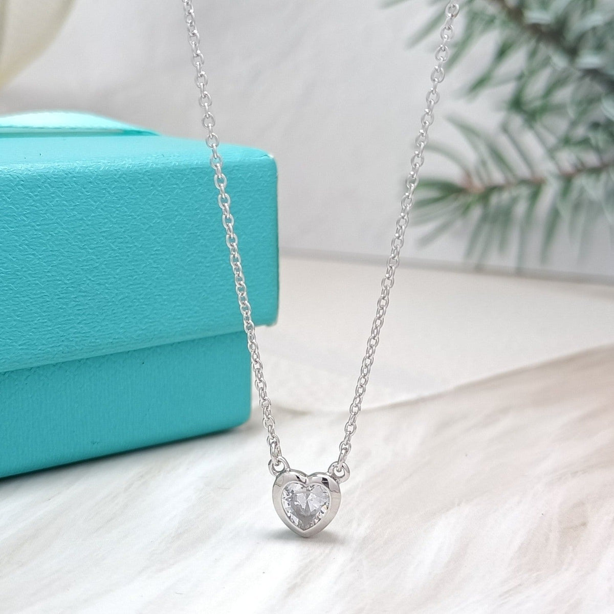 [Renovia Jewelry]HEART BIG DIAMOND NECKLACE