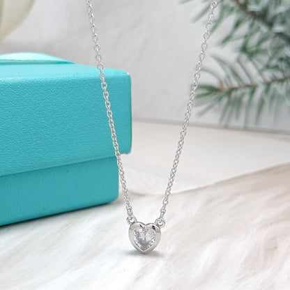 [Renovia Jewelry]HEART BIG DIAMOND NECKLACE