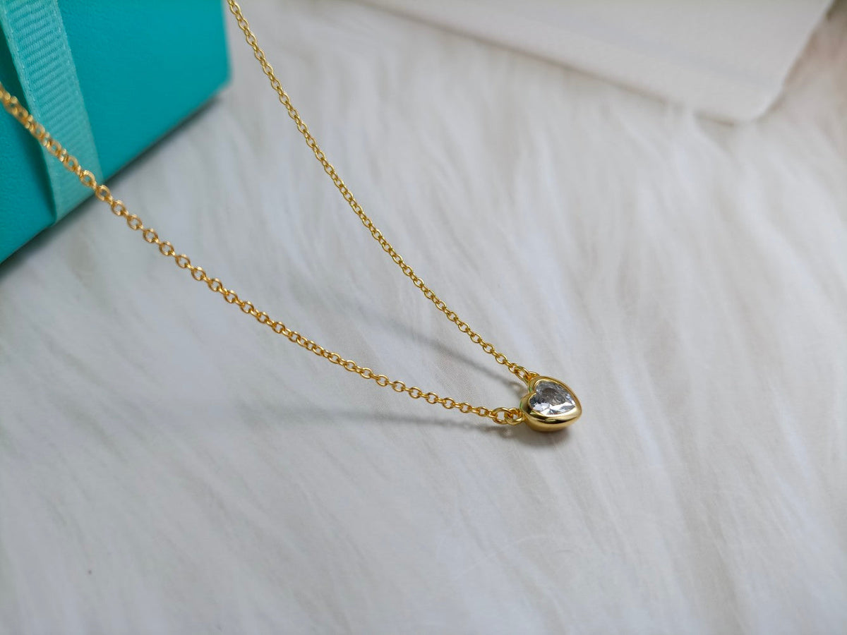 [Renovia Jewelry]HEART BIG DIAMOND NECKLACE