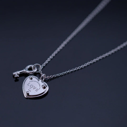 [Renovia Jewelry]KEY AND HEART SILVER NECKLACE