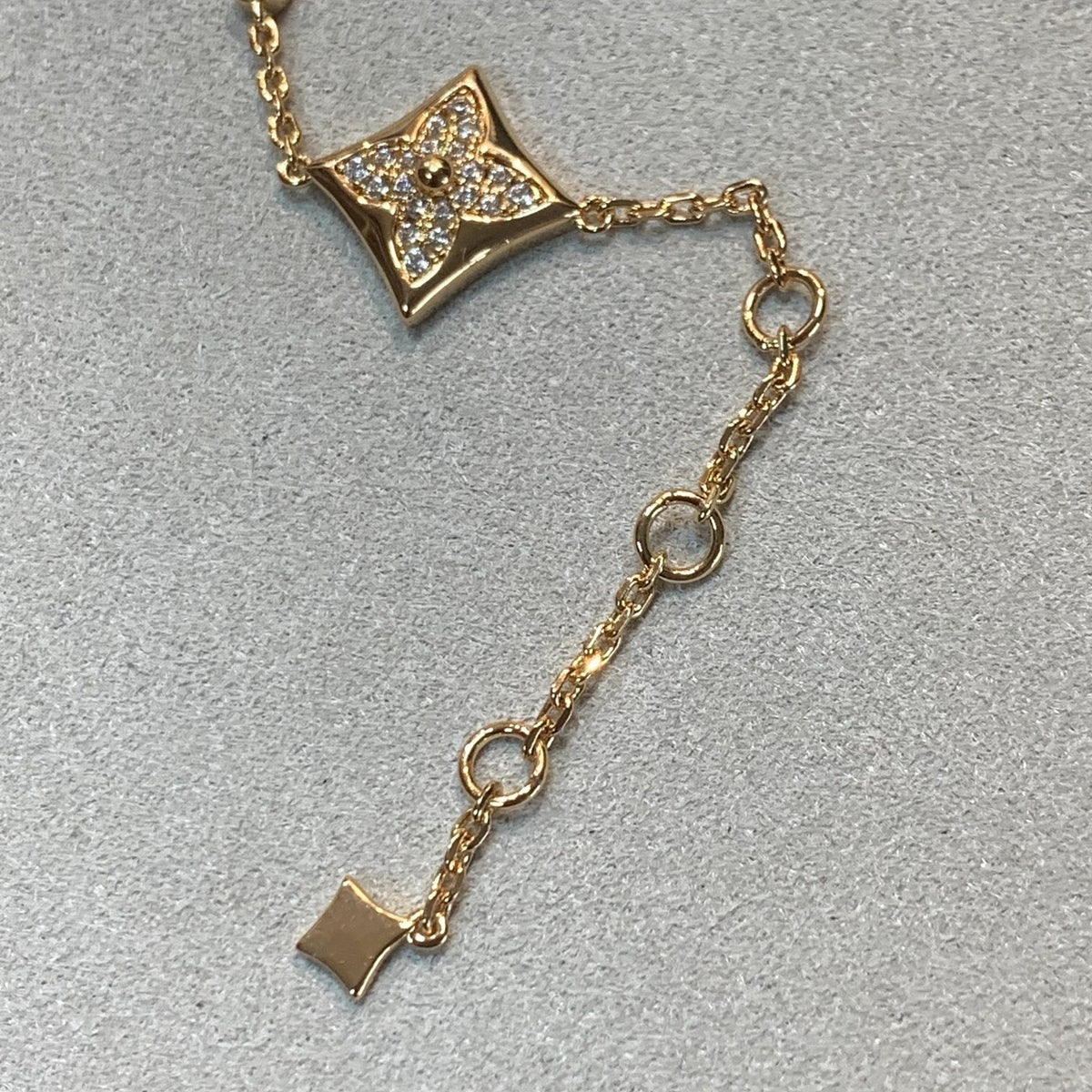 [Renovia Jewelry]STAR AND SUN 4 MOTIFS GOLD DIAMONDS BRACELET