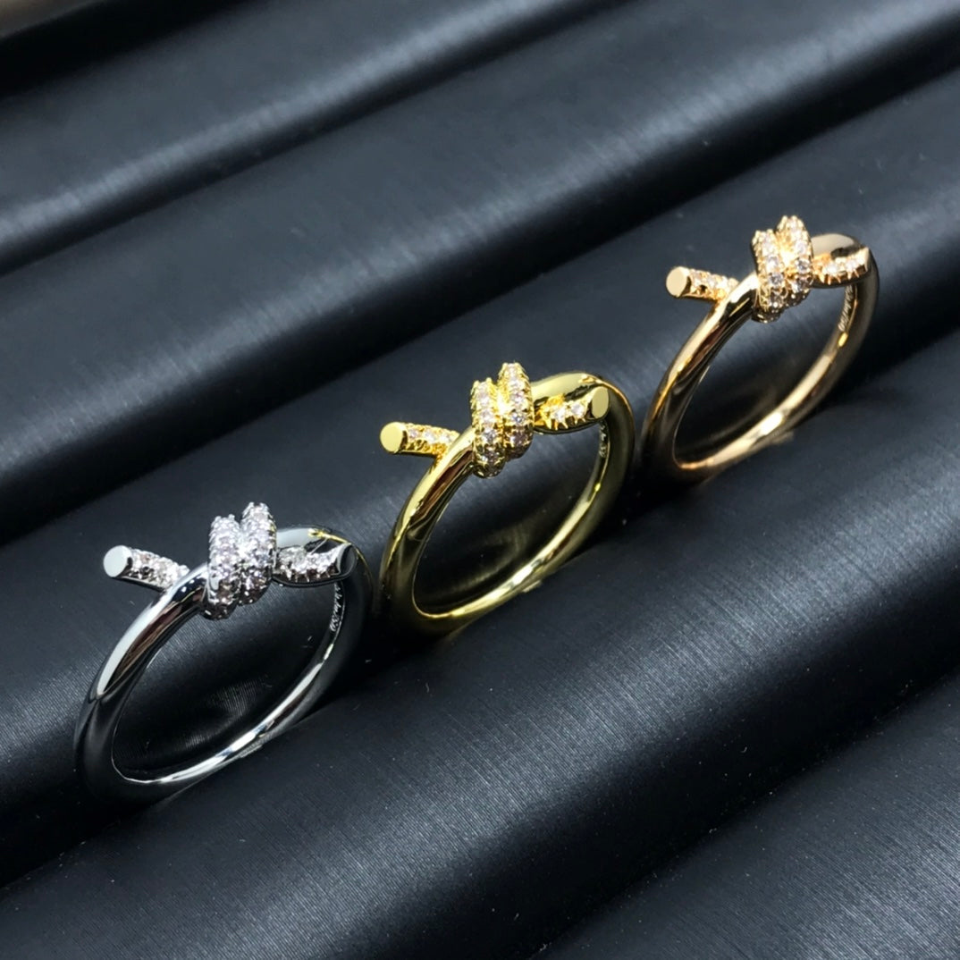 [Renovia Jewelry]KNOT RING 1.2MM DIAMOND