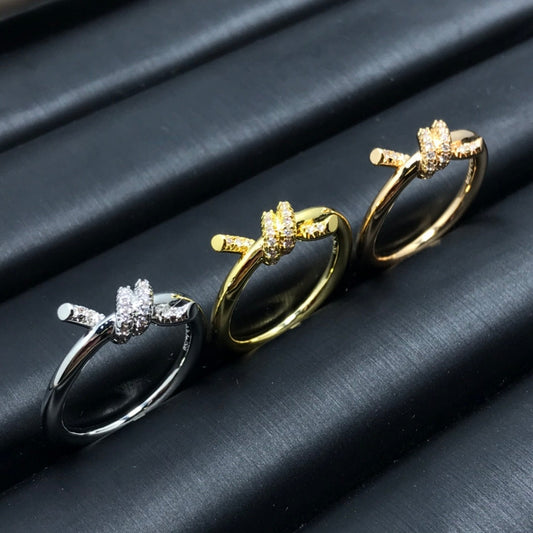 [Renovia Jewelry]KNOT RING 1.2MM DIAMOND