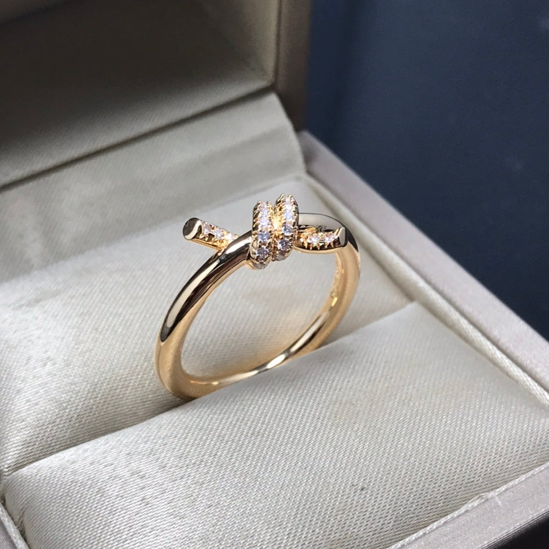 [Renovia Jewelry]KNOT RING 1.2MM DIAMOND