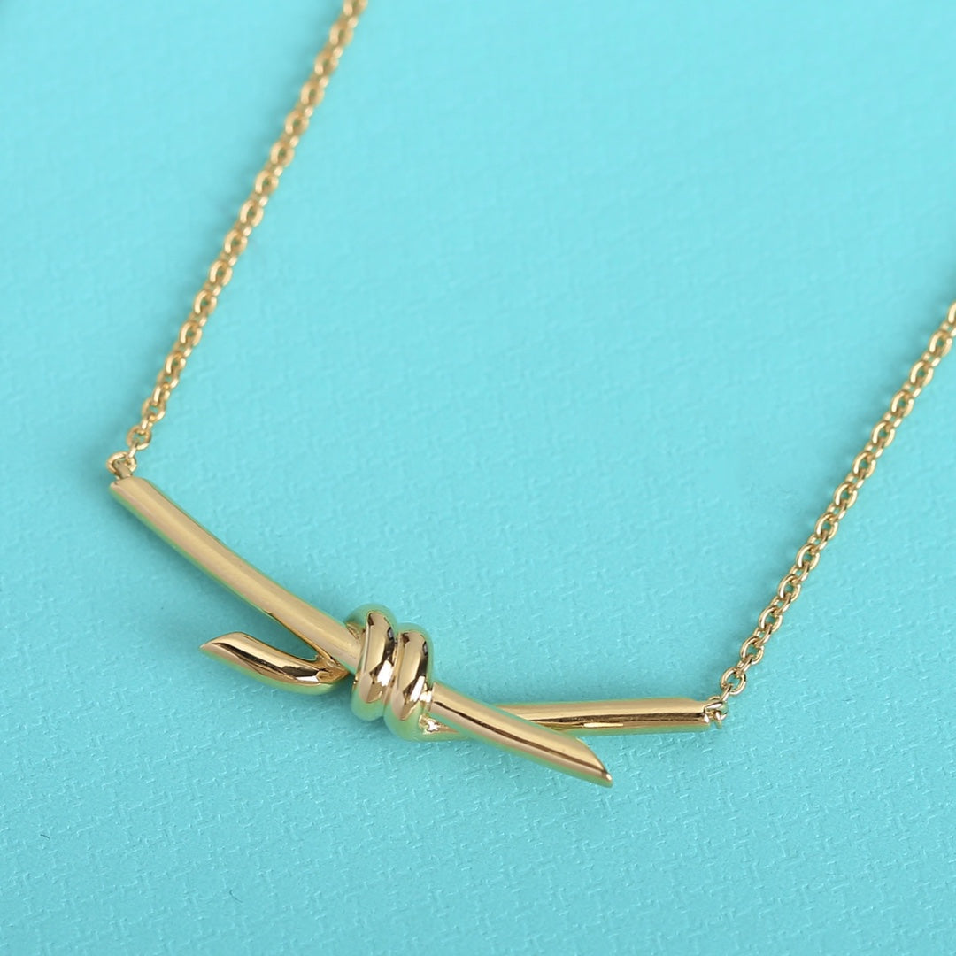 [Renovia Jewelry]KNOT NECKLACE GOLD