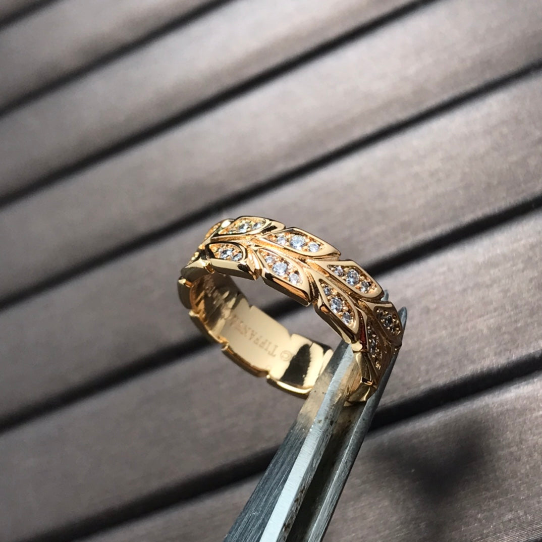 [Renovia Jewelry]OLIVE LEAF RING DIAMONDS