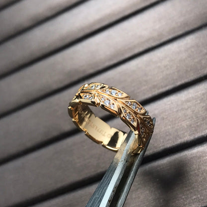 [Renovia Jewelry]OLIVE LEAF RING DIAMONDS