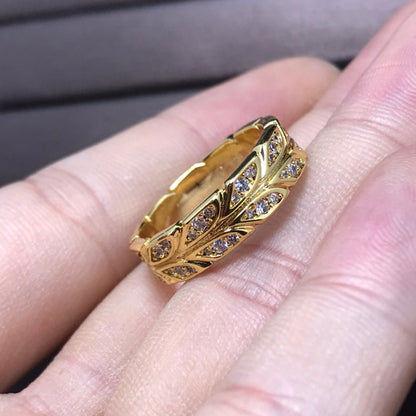 [Renovia Jewelry]OLIVE LEAF RING DIAMONDS