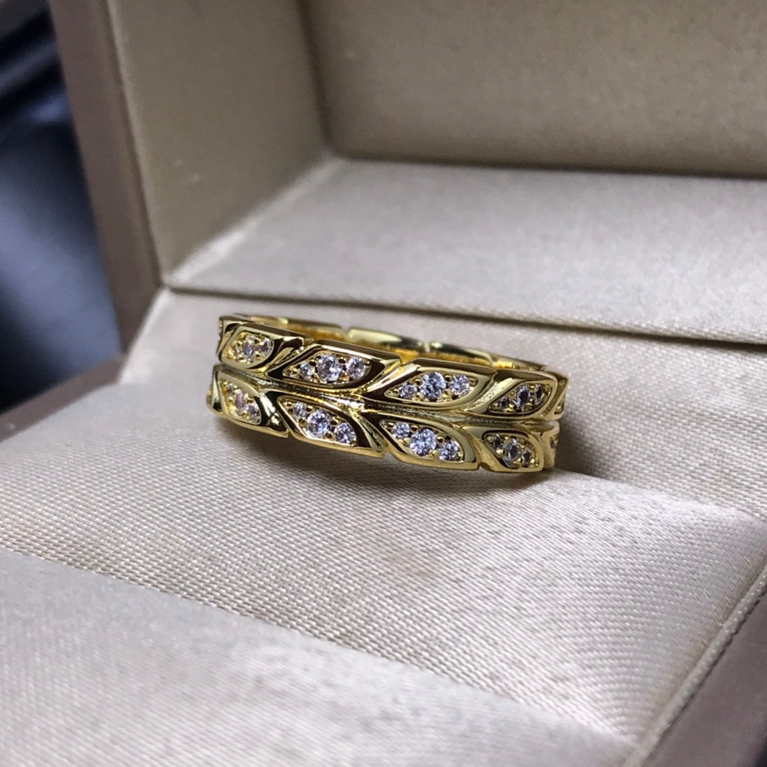 [Renovia Jewelry]OLIVE LEAF RING DIAMONDS