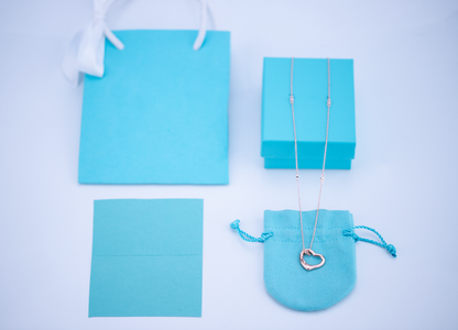 [Renovia Jewelry]OPEN HEART PEDANT PINK GOLD NECKLACE