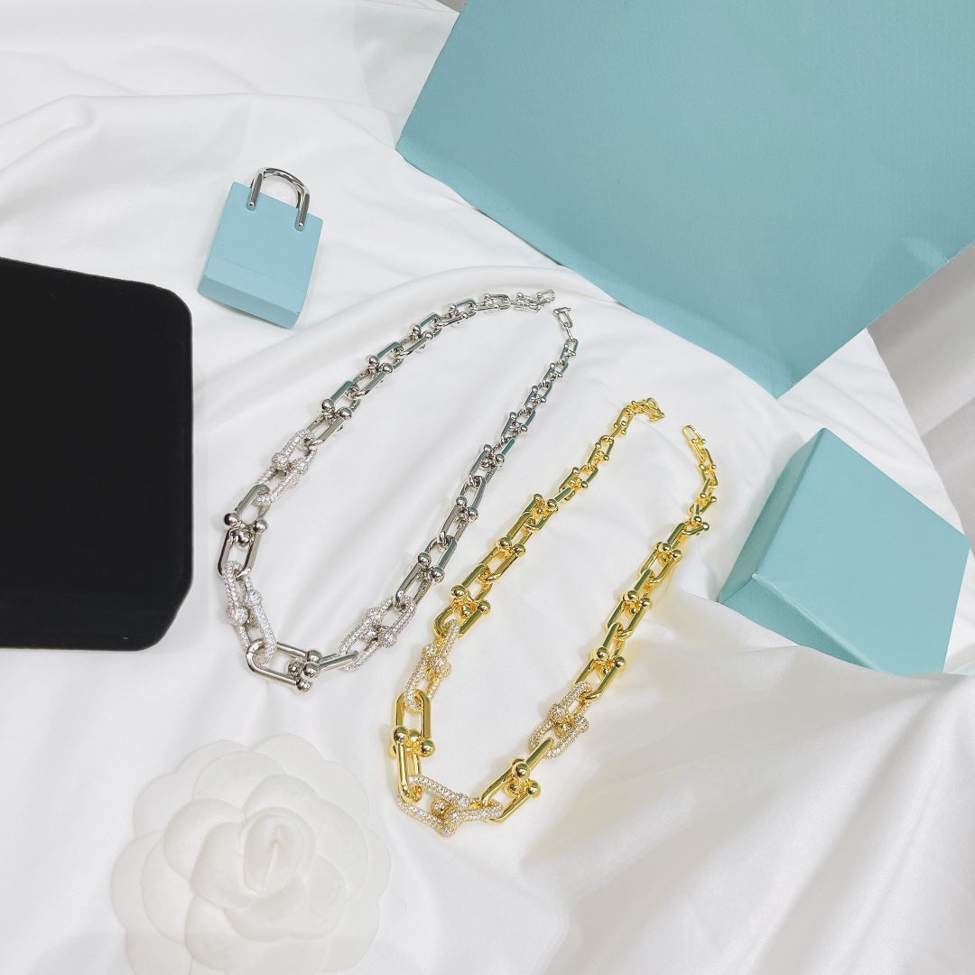 [Renovia Jewelry]HARDWEAR NECKLACE DIAMOND PAVED
