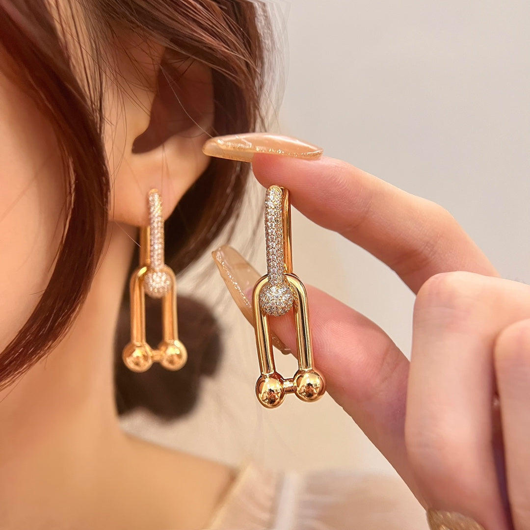 [Renovia Jewelry]HARDWEAR DROP DIAMONDS EARRINGS