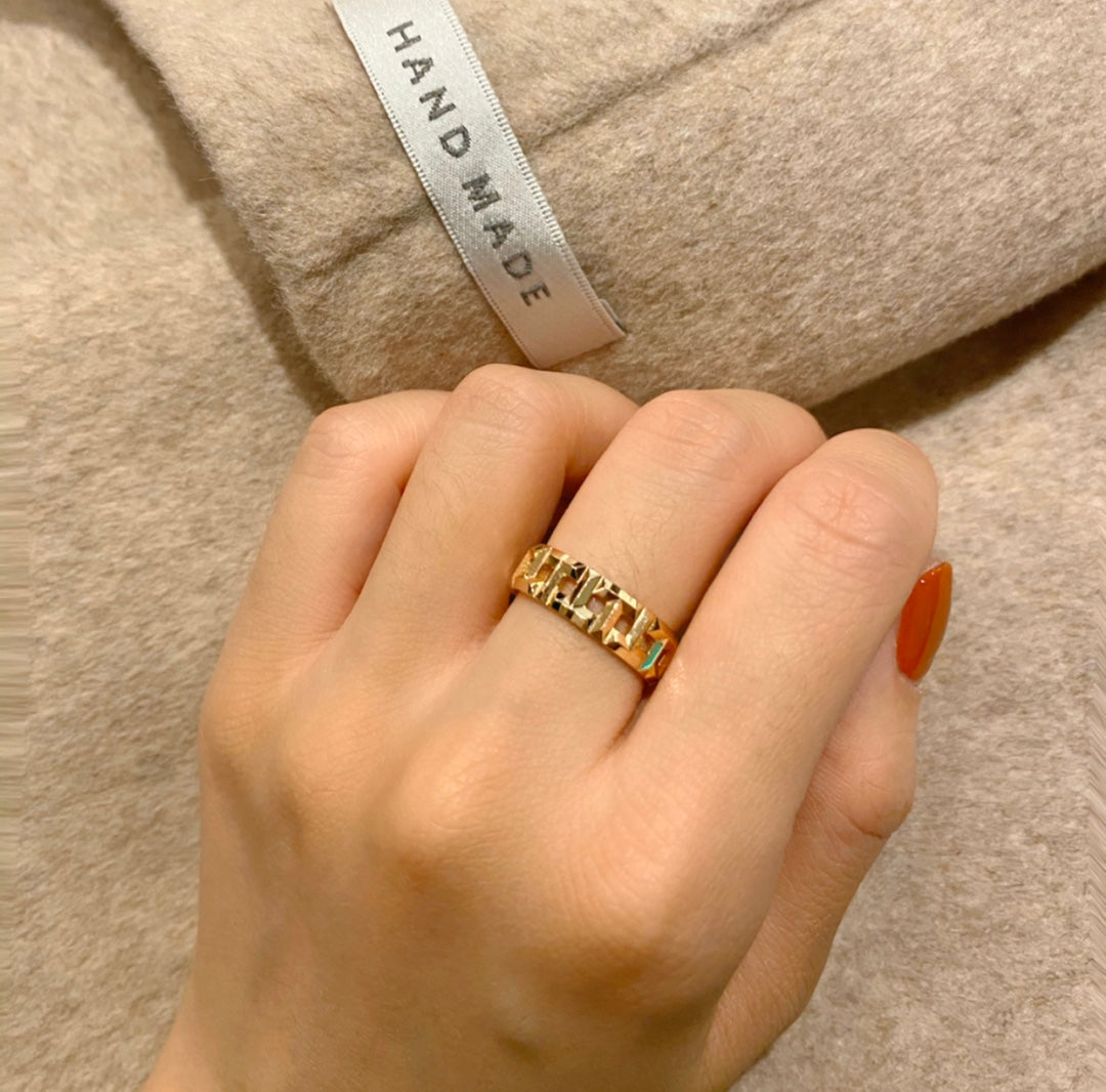 [Renovia Jewelry]T TRUE 3.5MM PINK GOLD RING