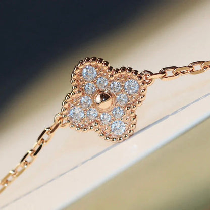 [Renovia Jewelry]CLOVER 20 MOTIFS DARK MOP DIAMOND  NECKLACE