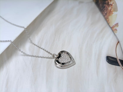 [Renovia Jewelry]HEART DIAMONDS PEDANT NECKLACE