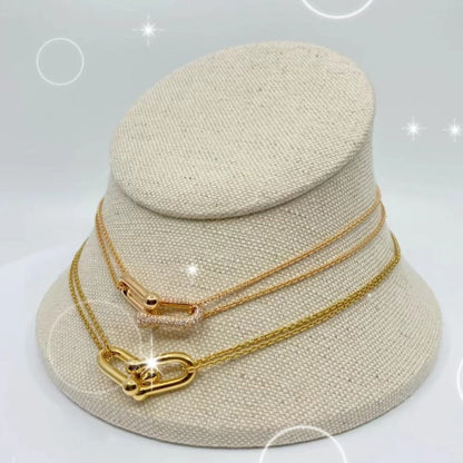 [Renovia Jewelry]HARDWEAR GOLD DOUBLE LINK NECKLACE