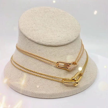 [Renovia Jewelry]HARDWEAR GOLD DOUBLE LINK NECKLACE