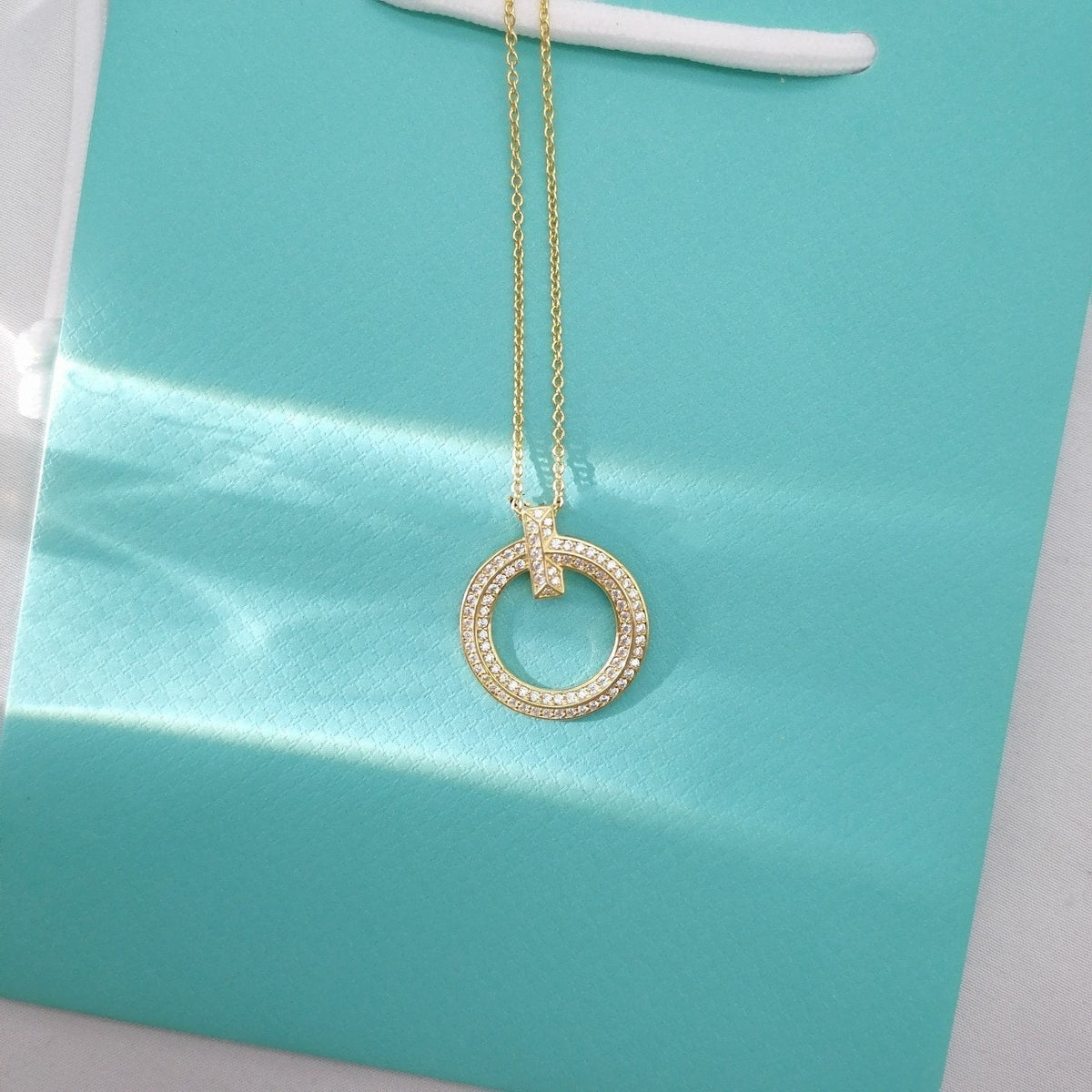 [Renovia Jewelry]T WIRE PEDANT DIAMOND NECKLACE