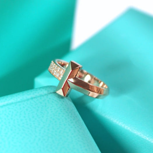 [Renovia Jewelry]T1 NARROW DIAMOND PINK GOLD RING