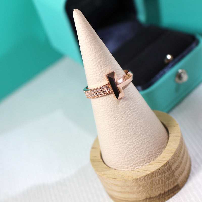 [Renovia Jewelry]T1 NARROW DIAMOND PINK GOLD RING