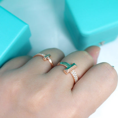 [Renovia Jewelry]T1 NARROW DIAMOND PINK GOLD RING