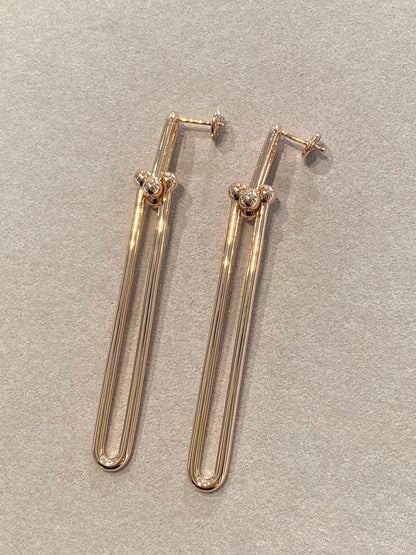[Renovia Jewelry]HARDWEAR DOUBLE LONG LINK EARRINGS