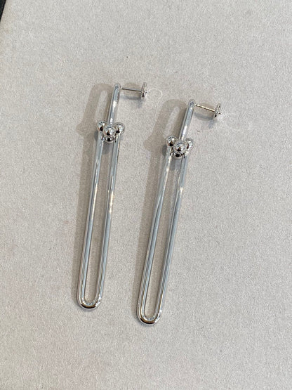 [Renovia Jewelry]HARDWEAR DOUBLE LONG LINK EARRINGS