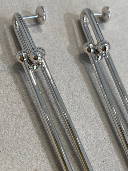 [Renovia Jewelry]HARDWEAR DOUBLE LONG LINK EARRINGS