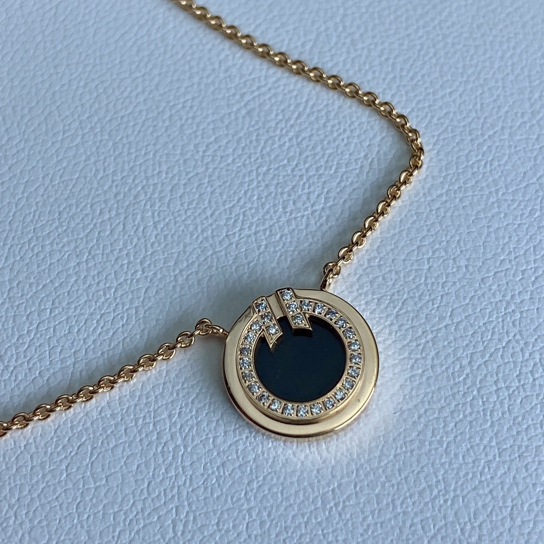 [Renovia Jewelry]T DIAMOND CIRCLE PEDANT NECKLACE