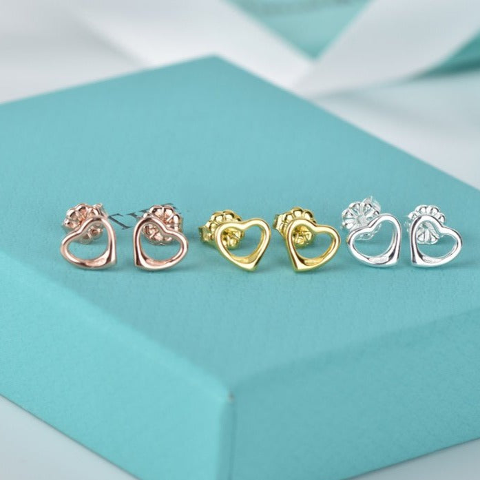 [Renovia Jewelry]OPEN HEART STUD EARRINGS