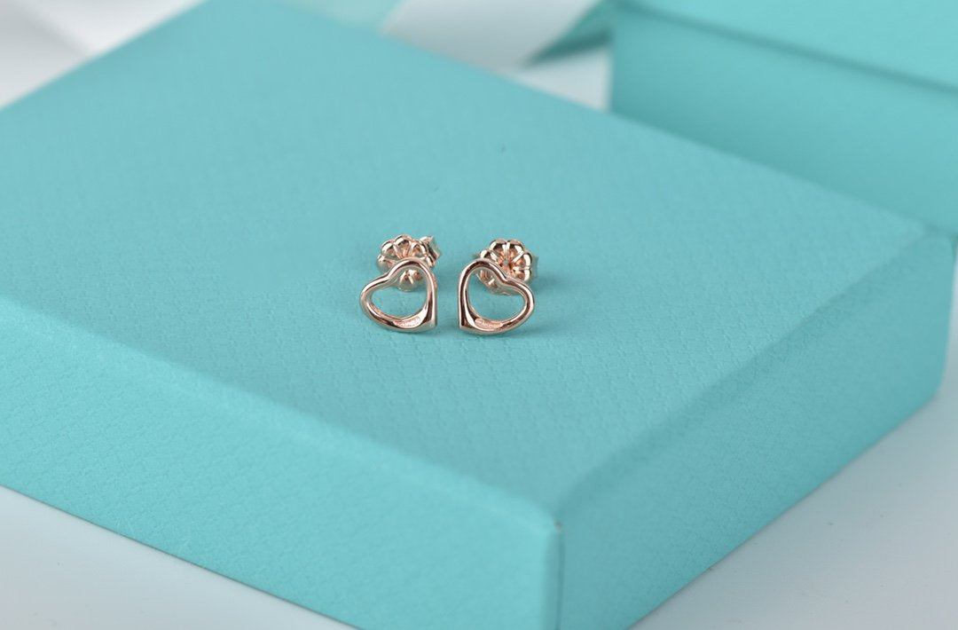 [Renovia Jewelry]OPEN HEART STUD EARRINGS