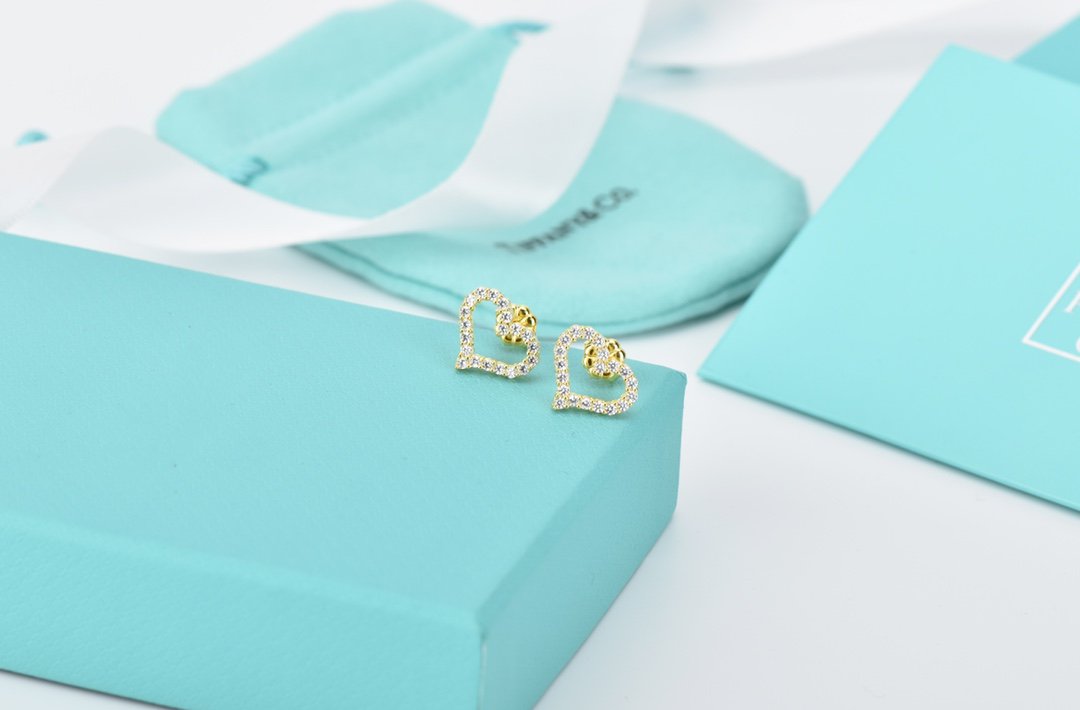 [Renovia Jewelry]OPEN HEART STUD DIAMOND EARRINGS