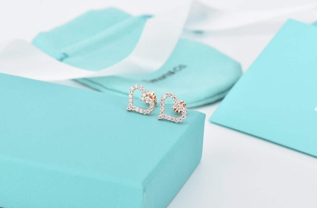 [Renovia Jewelry]OPEN HEART STUD DIAMOND EARRINGS