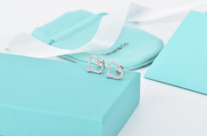 [Renovia Jewelry]OPEN HEART STUD DIAMOND EARRINGS