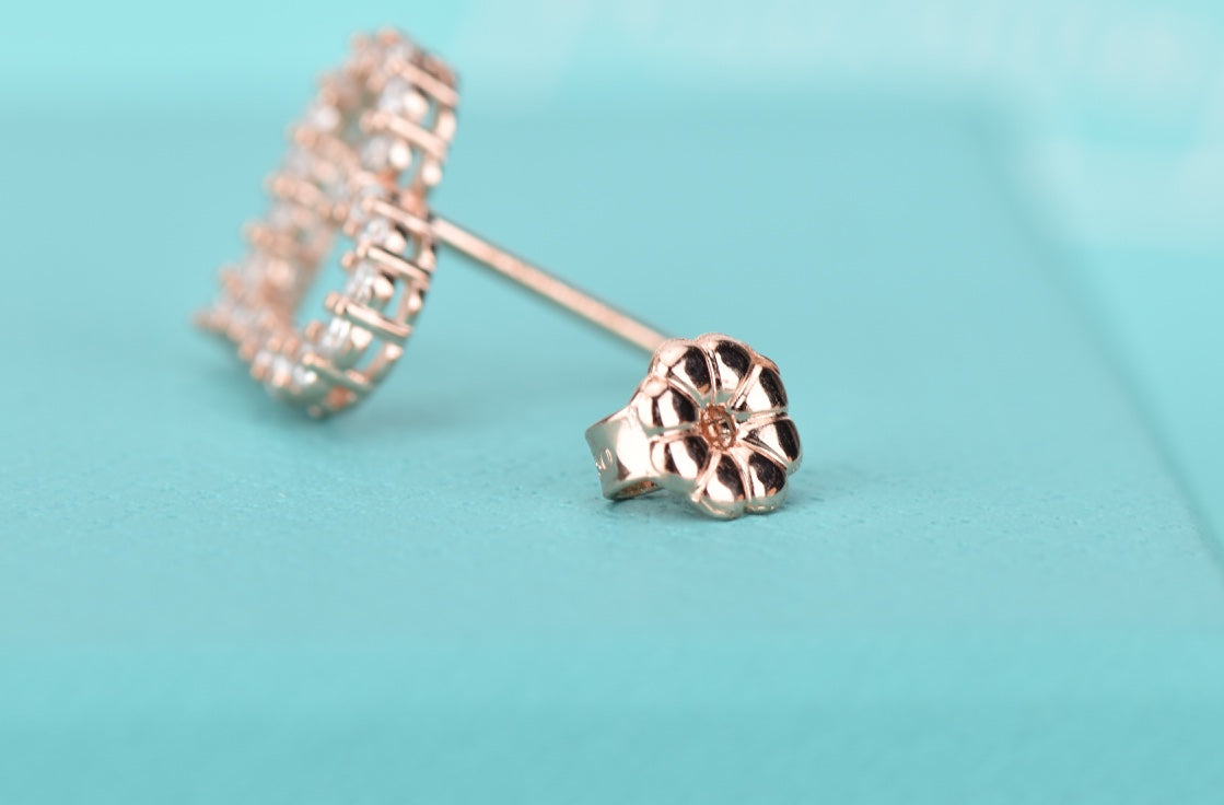 [Renovia Jewelry]OPEN HEART STUD DIAMOND EARRINGS