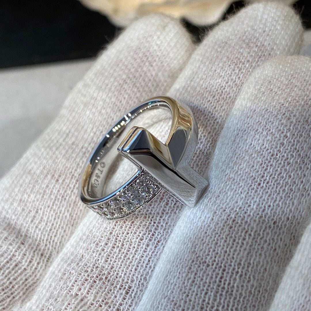[Renovia Jewelry]T WIRE MEDIUM DIAMOND RING