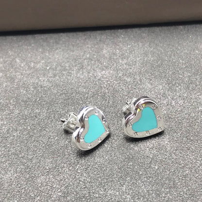 [Renovia Jewelry]HEART STUD SILVER EARRINGS
