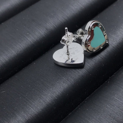 [Renovia Jewelry]HEART STUD SILVER EARRINGS